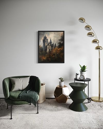 Old Castle Black Framed Poster Art Print