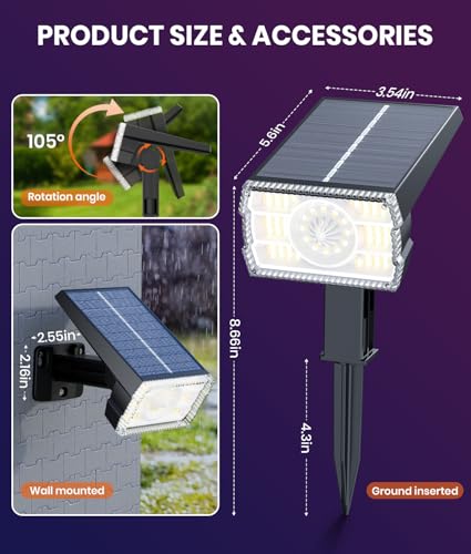 Solar Spot Lights Outdoor (2 Count)