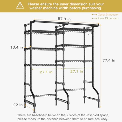 U13 Medium Over Washer and Dryer Storage Shelves