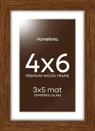 4x6 Brown Oak Picture Frame