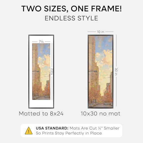 10x30 Black Picture Frame