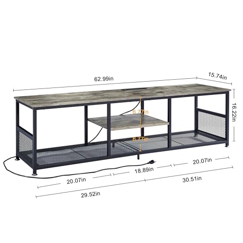 TV Stand with Power Outlets for Televisions up to 75Inch