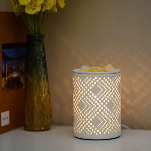 Electric Wax Warmer for Scented Wax Melts with Light Diamond Craft (2 Count)