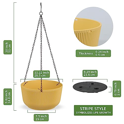 11.2 Inch Self Watering Hanging Planter (2 Count)