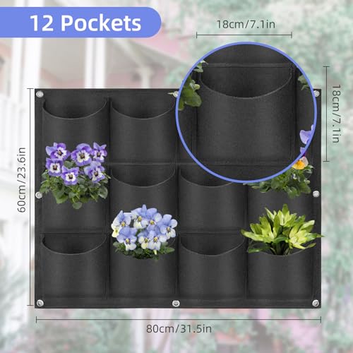 12 Pockets Hanging Planter Bags (12 Count)