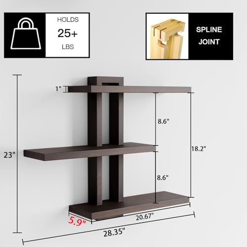 Wood Floating Shelves Set of 3