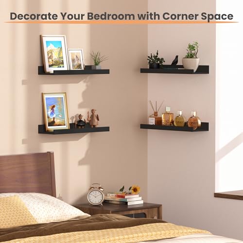 Floating Shelves for Wall Decor and Storage (6 Count)