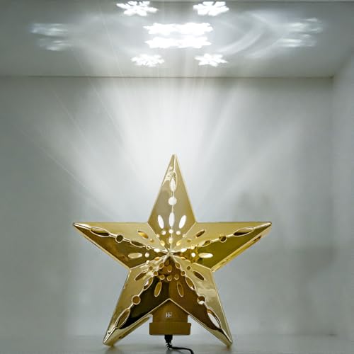 Darla 9ft Snow Flocked Prelit Christmas Tree with Star Projector