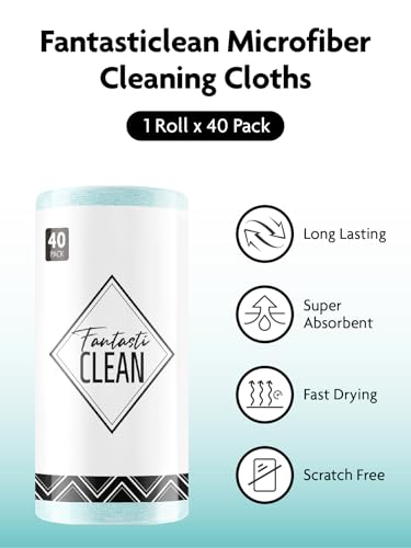 Microfiber Cleaning Cloth Roll (40 Count)