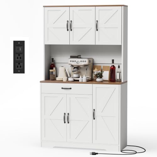 71" Pantry Cabinet with Charging Station