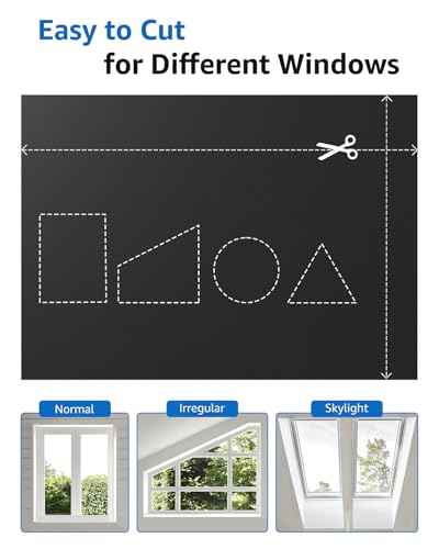 Blackout Curtains Portable 56”x100”No Drill Black Out Window Cover