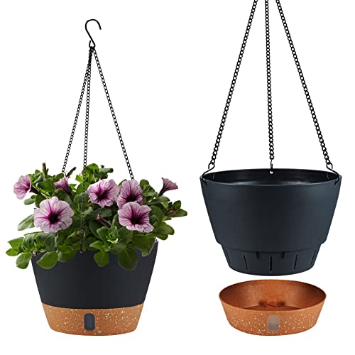 2 Pack Hanging Planters for Indoor Outdoor Plants (2 Count)