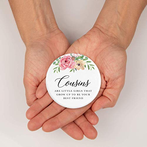 Round Ceramic Porcelain Christmas Tree Ornament Keepsake Gift for Cousins