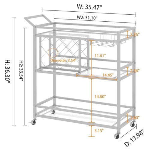 Bar Cart Silver