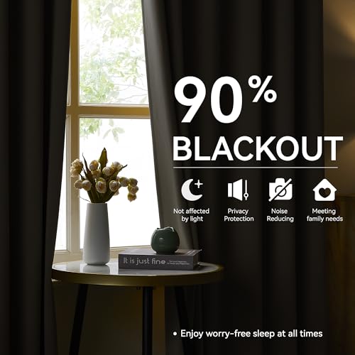 Grey Pinch Pleated Blackout Curtains 108 Inches Long for Hall Windows