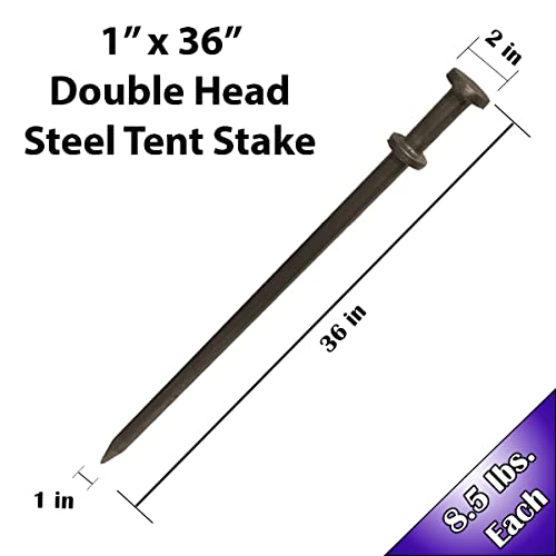 Heavy Duty Double Head Tent Stakes (25 Count)