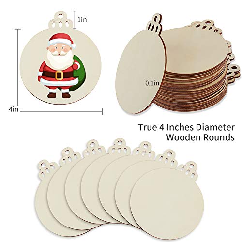 Wooden Christmas Ornaments (50 Count)