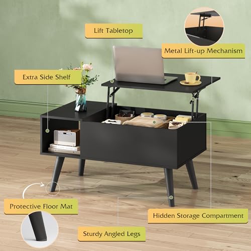 Lift Top Coffee Table with Hidden Storage