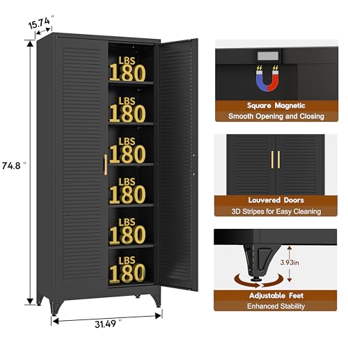75" Metal Storage Cabinet