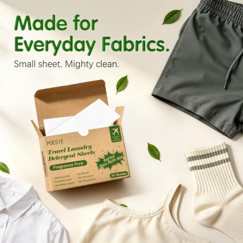 Laundry Eetergent Sheets for Travel Fragrance Free 120 Count