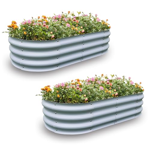 Gardmax 2 Pack Galvanized Raised Garden Bed