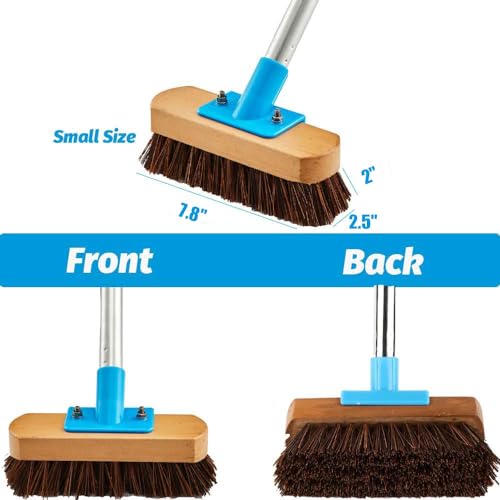Floor Scrub Brush with Long Handle for Deck