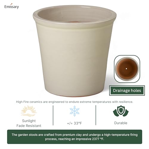 Emissary Round Stoneware Planter