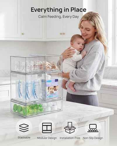 Clear Stackable Storage Drawers Set of 7 (7 Count)