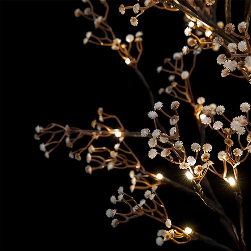 4ft Lighted Baby's Breath Tree with 64 Warm White LED Lights
