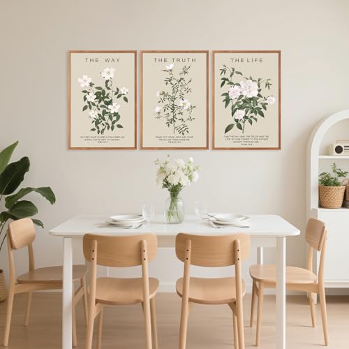 The Way The Truth The Life Framed Canvas Wall Art 16x24 Inch
