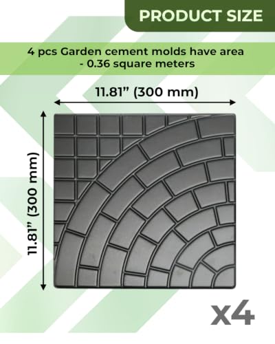 Plastic Molds Concrete Set Patio Paving Mold 4 pcs