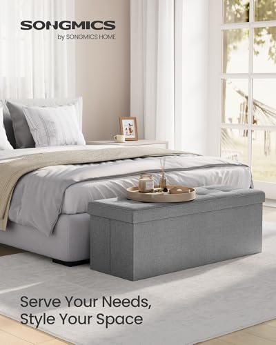 43.3 Inches Folding Storage Ottoman Bench