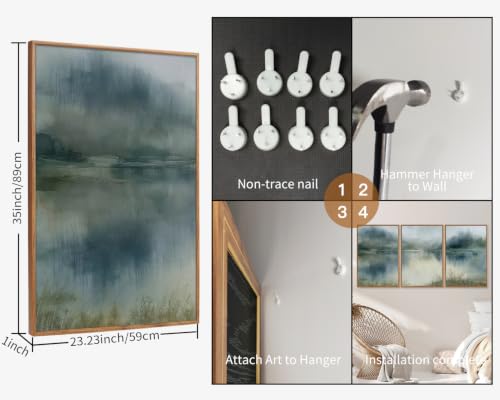 Large Abstract Nature Framed Canvas Wall Art