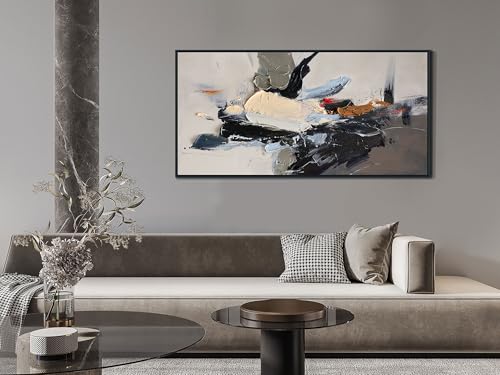 Abstract Canvas Wall Art Textured Large 48“x24” Wood Framed