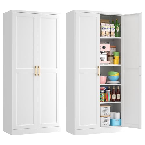 71" Tall Metal Kitchen Pantry Cabinet