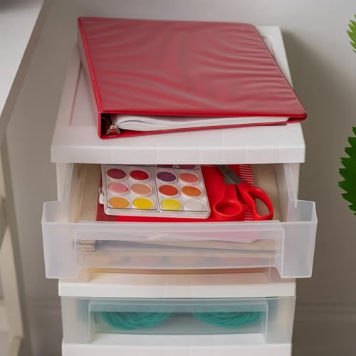 5 Drawer Rolling Storage Cart with Organizer Top