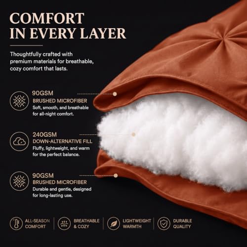 King Size Comforter Set Terracotta