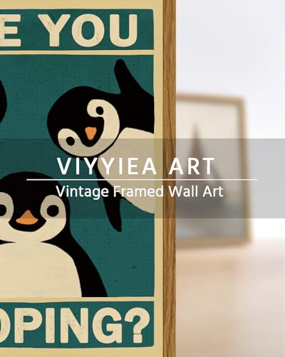 Framed Canvas Wall Art Home Decor Penguin Probe Canvas Prints
