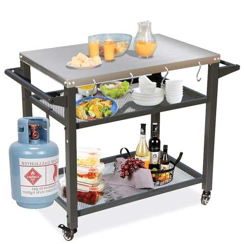 Domi 3 Shelf Outdoor Grill Table