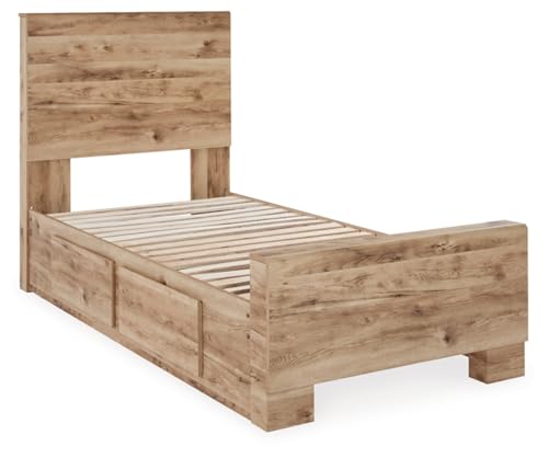 Hyanna Twin Panel Bed with Storage Drawers