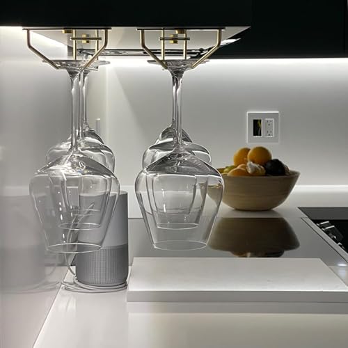 10.8 Inch Gold Wine Glass Rack (4 Count)