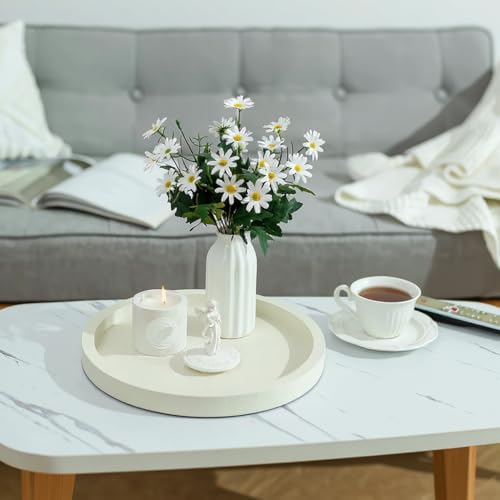 Round Decorative Trays for Modern Coffee Table Decor
