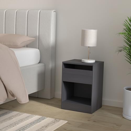 LED Nightstand with Charging Station