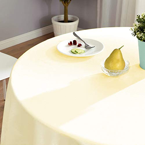 90 Inch Ivory Tablecloths for Round Tables