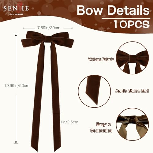 Large Velvet Bows for Christmas Tree