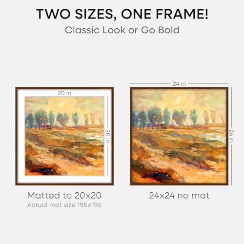 24x24 Brown Oak Picture Frame (2 Count)