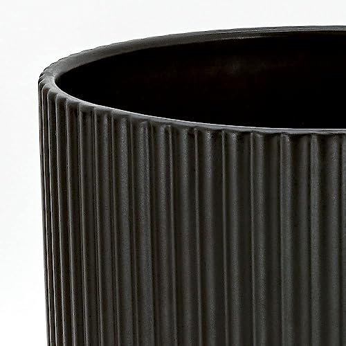 Fluted Ceramic Planter Pot for Indoor Outdoor Plants