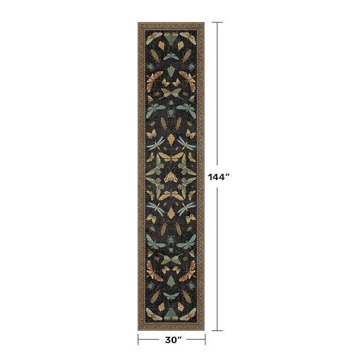 Black Insect 2'6"x12' Washable Extra Long Runner Rugs for Hallways (30 Sq Ft)