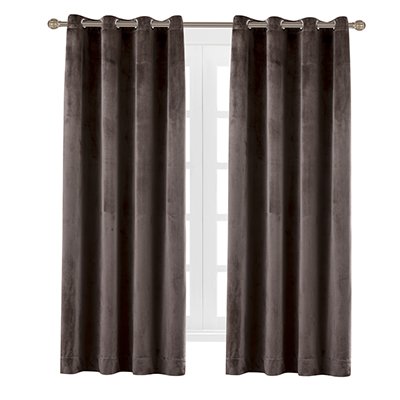 Set of 2 Blackout Velvet Drapes Room Darkening Curtains Panel Grommet Drapery