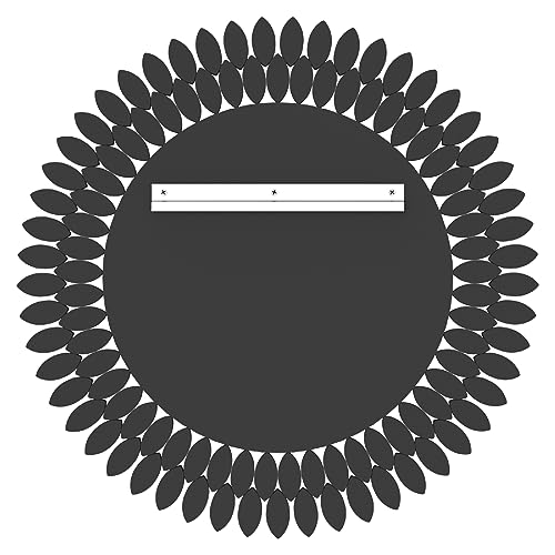 26" Jeweled Luxury Round Decorative Wall Mirror
